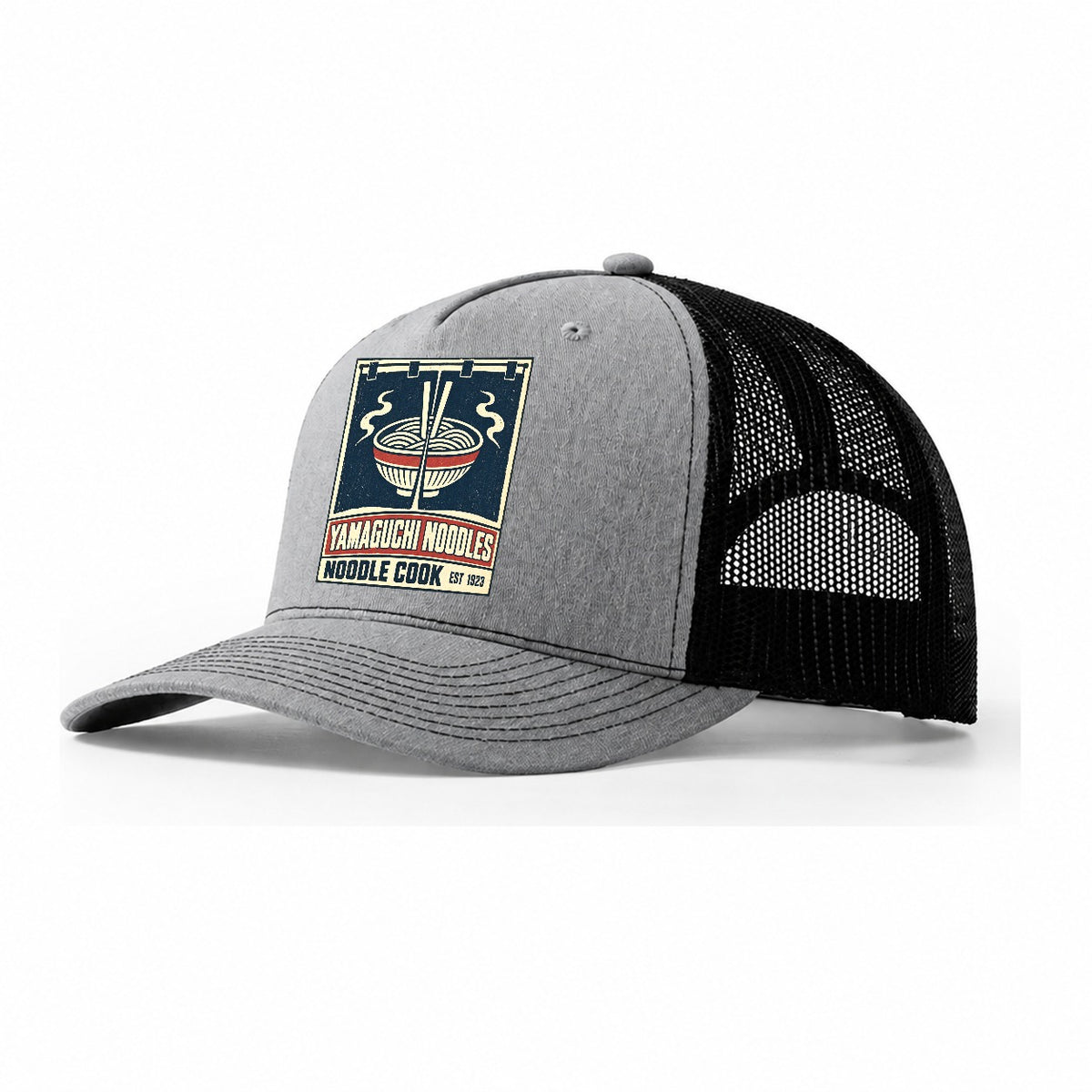 Yamaguchi Noodle House Noren Trade Co Trucker Hat – Sport Grey Black
