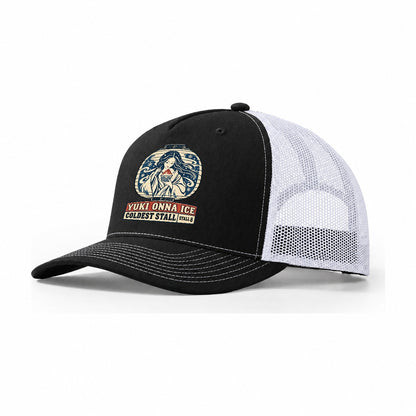 Yuki Onna Ice Yokai Night Market Trucker Hat – Black White