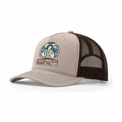 Yuki Onna Ice Yokai Night Market Trucker Hat – Khaki Brown
