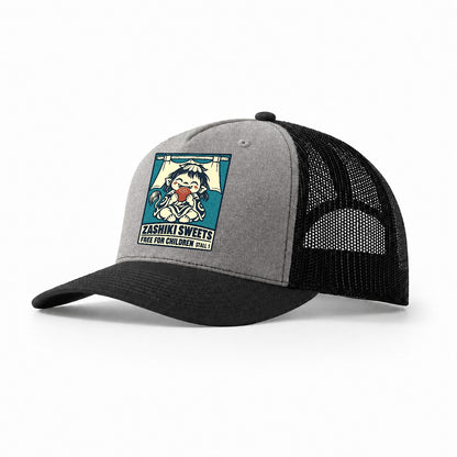 Zashiki Sweets Yokai Night Market Trucker Hat – Grey Black