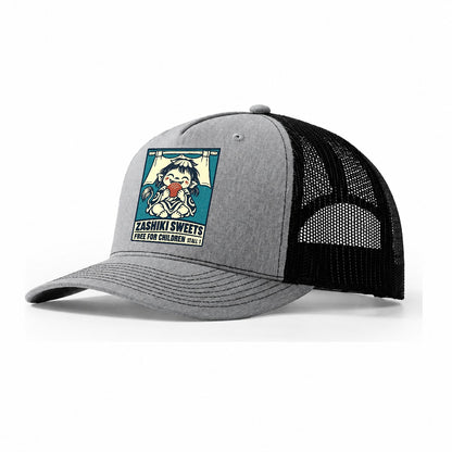 Zashiki Sweets Yokai Night Market Trucker Hat – Sport Grey Black