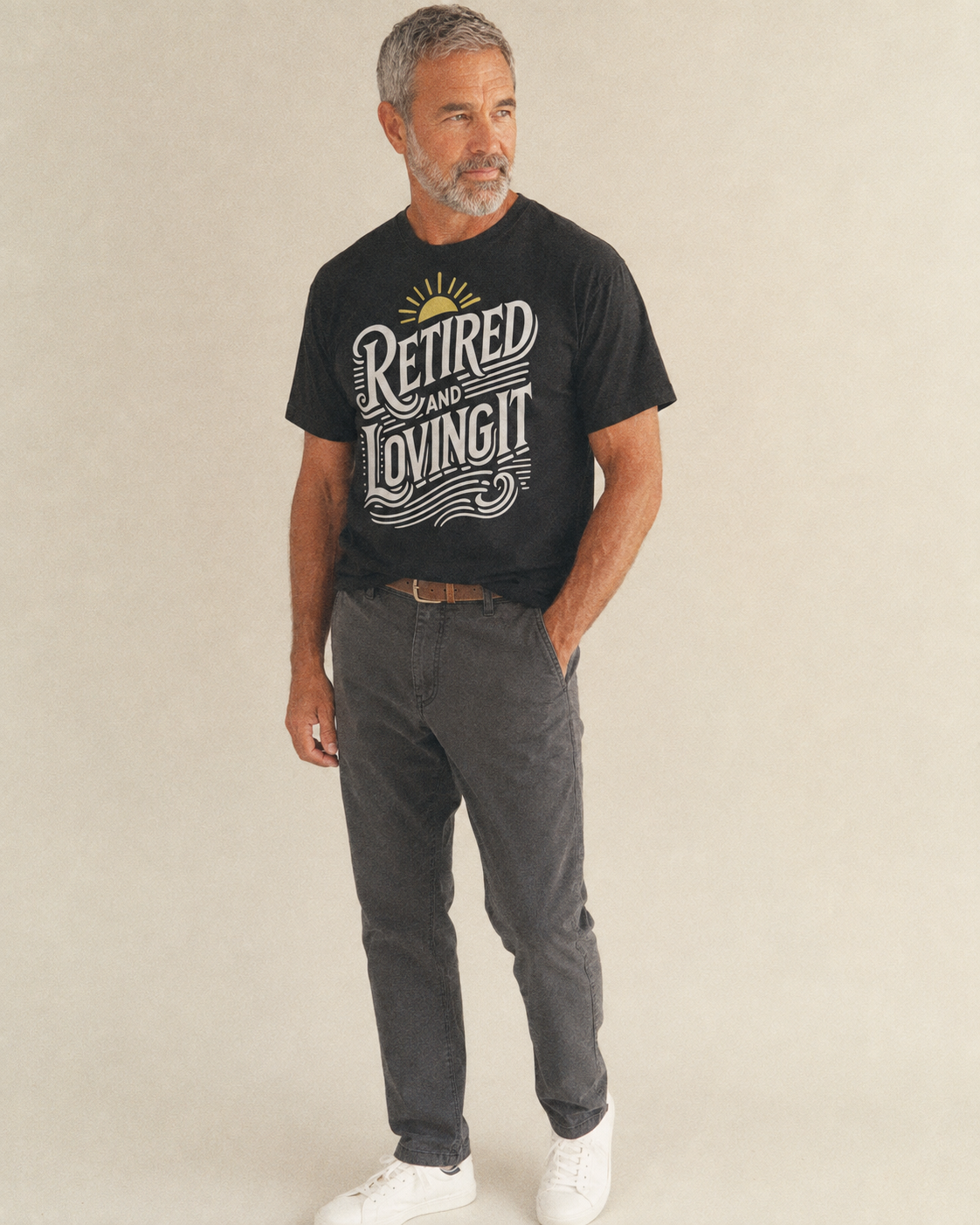 Retired And Loving It Classic T-shirt – studio model photo