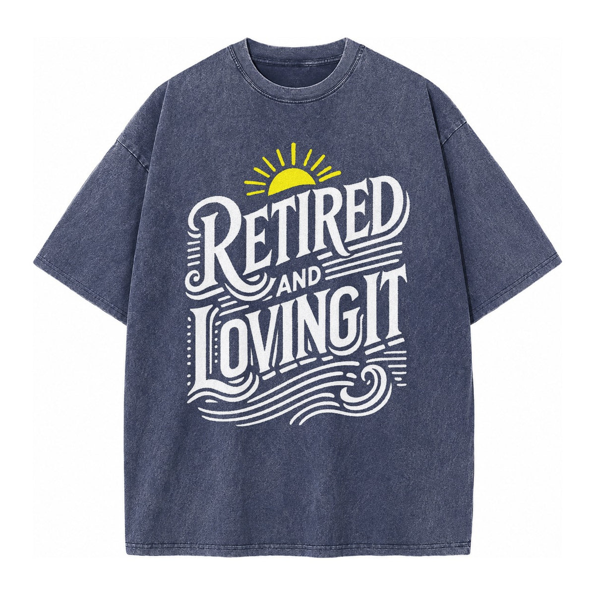 Retired And Loving It Vintage T-shirt – Blue