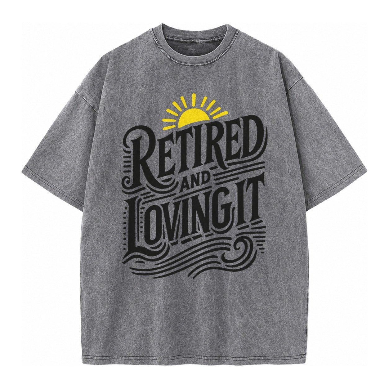 Retired And Loving It Vintage T-shirt – Grey