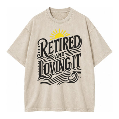 Retired And Loving It Vintage T-shirt – Off White