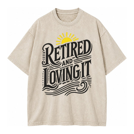 Retired And Loving It Vintage T-shirt – Off White