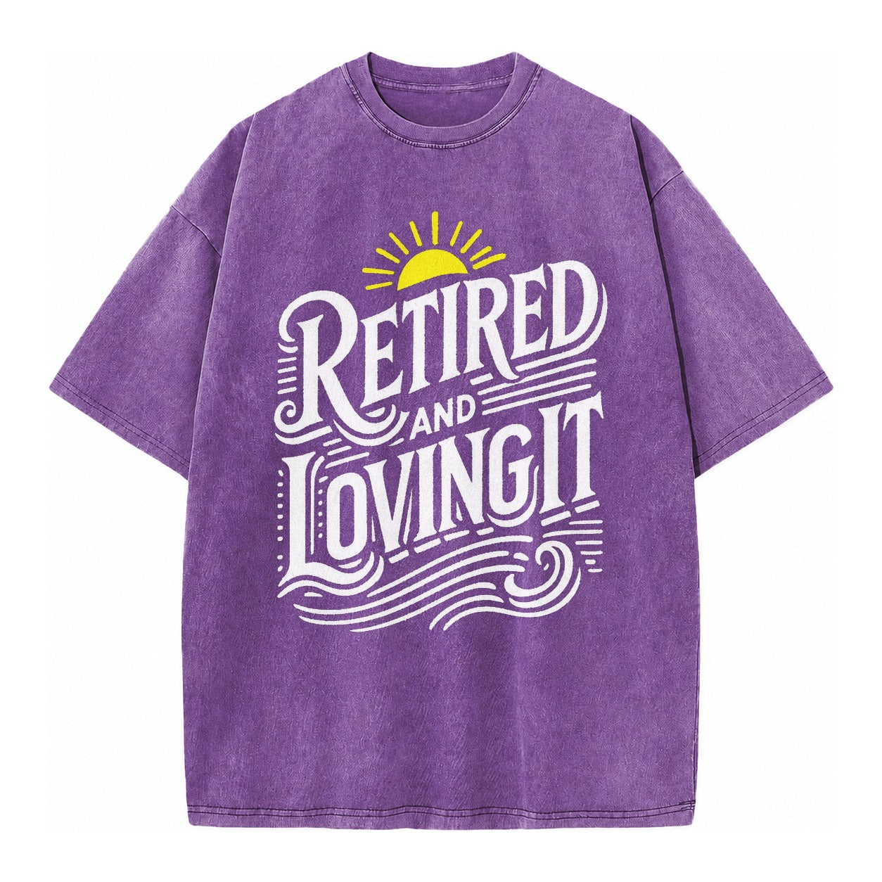 Retired And Loving It Vintage T-shirt – Purple