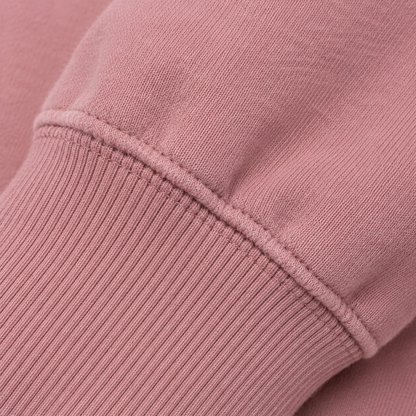 Retro Dachshund Women's Crewneck Sweatshirt – pink fabric close-up