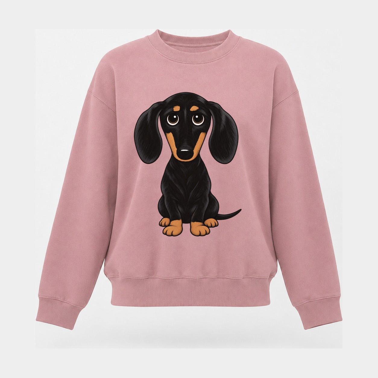 Retro Dachshund Women's Crewneck Sweatshirt – Pink