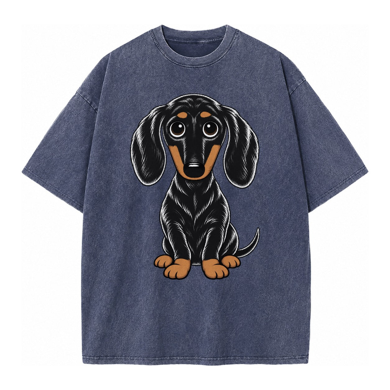 Retro Dachshund Vintage T-shirt – Blue