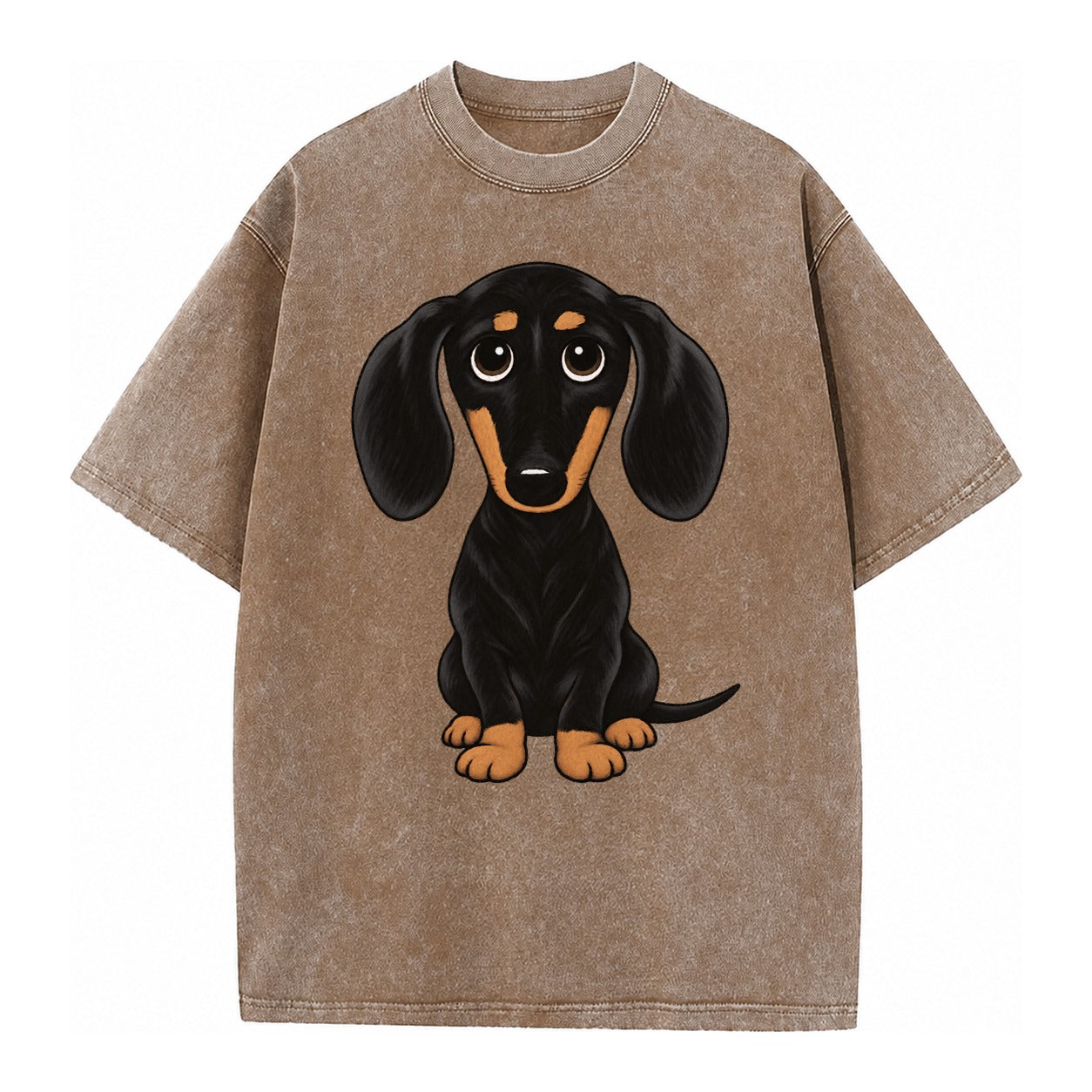 Retro Dachshund Vintage T-shirt – Brown
