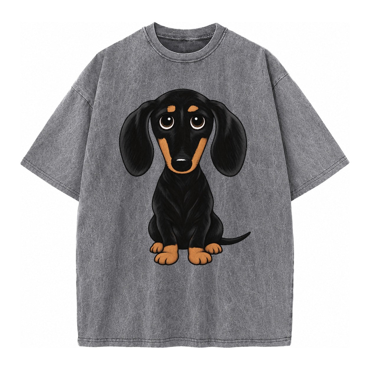 Retro Dachshund Vintage T-shirt – Grey