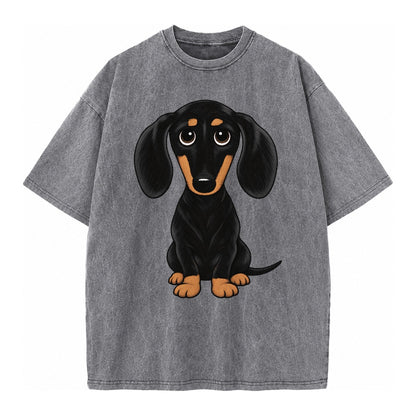 Retro Dachshund Vintage T-shirt – Grey