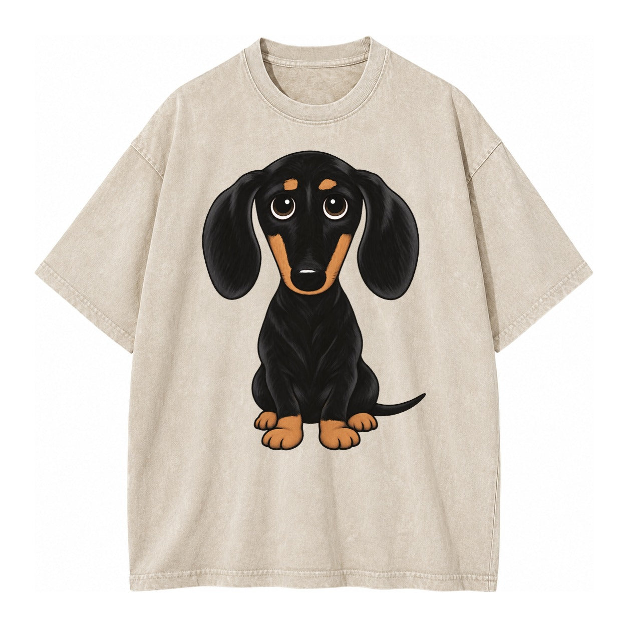 Retro Dachshund Vintage T-shirt – Off White
