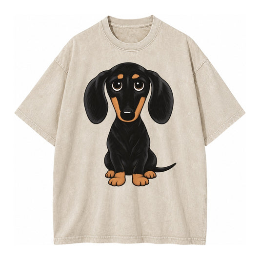 Retro Dachshund Vintage T-shirt – Off White