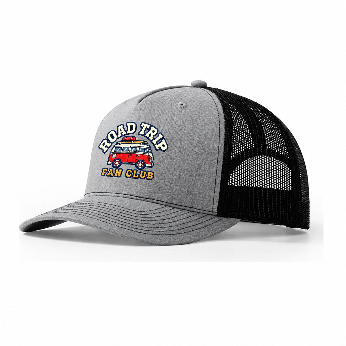 Road Trip Fan Club Trucker Hat – Sport Grey Black