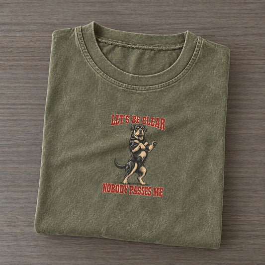 Rottweiler Dog Declarations Dog Declarations Tees Vintage Vintage T-shirt – Army Green
