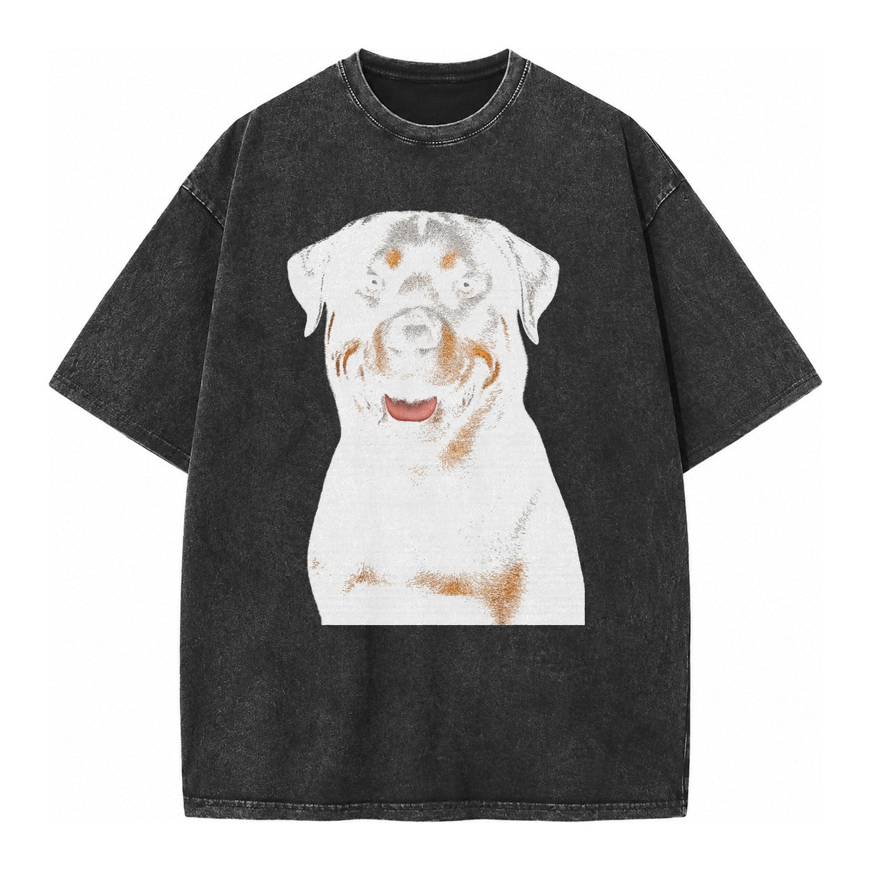 Rottweiler Powerful Guardian Vintage T-shirt – Black