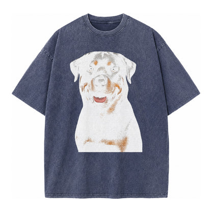 Rottweiler Powerful Guardian Vintage T-shirt – Blue