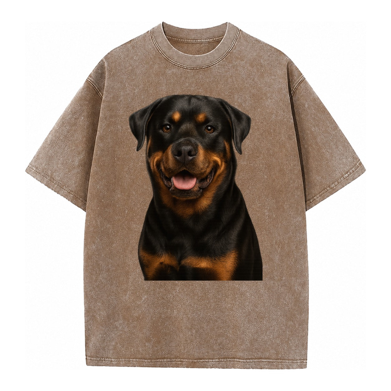 Rottweiler Powerful Guardian Vintage T-shirt – Brown