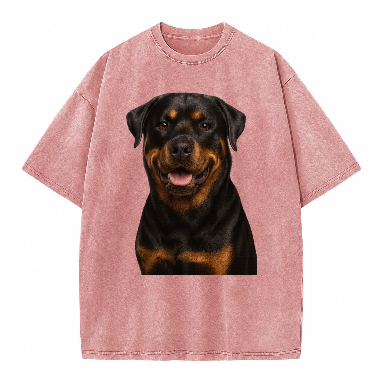 Rottweiler Powerful Guardian Vintage T-shirt – Dusty Rose(Rose)