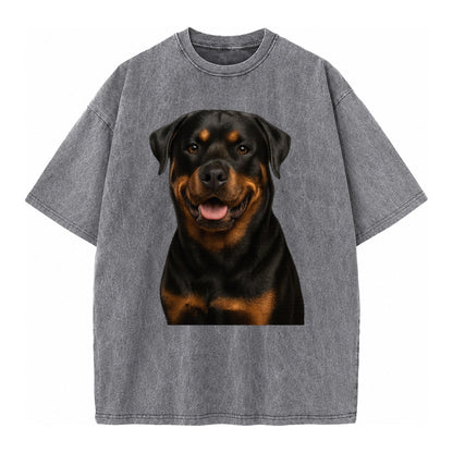 Rottweiler Powerful Guardian Vintage T-shirt – Grey