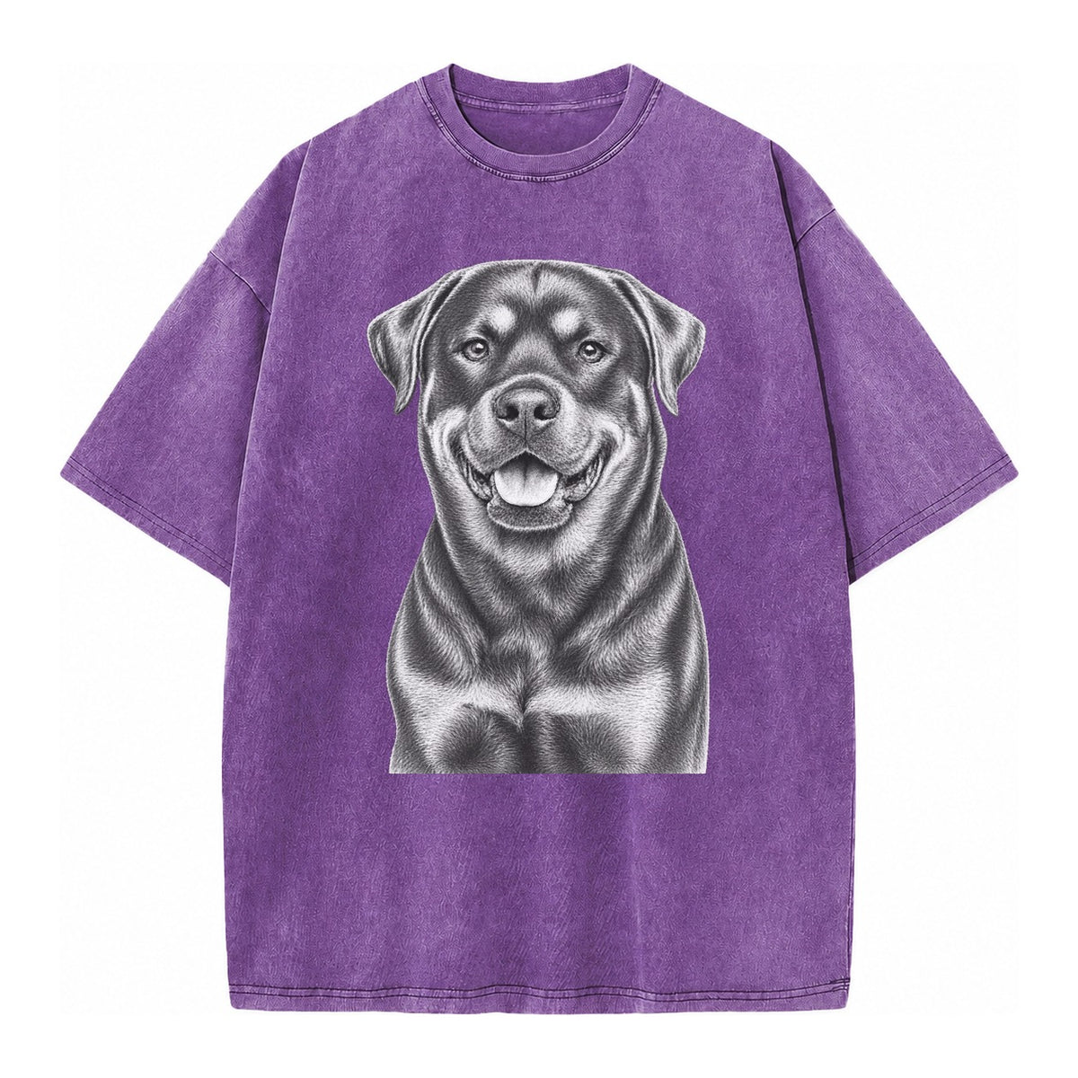 Rottweiler Powerful Guardian Vintage T-shirt – Purple