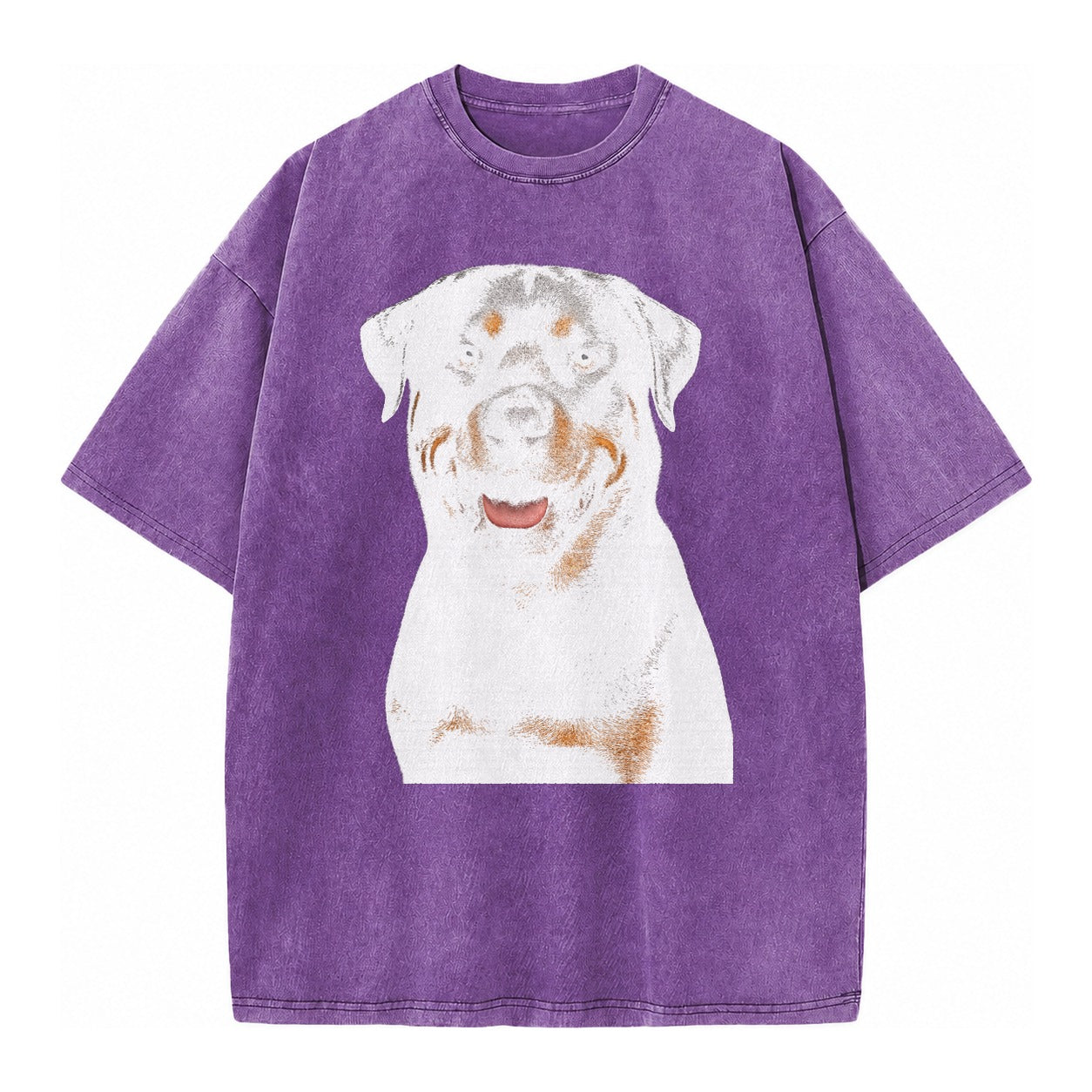 Rottweiler Powerful Guardian Vintage T-shirt – Purple