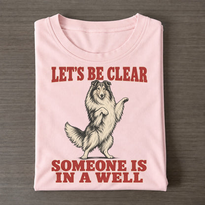 Rough Collie Dog Declarations Classic T-shirt – Pink