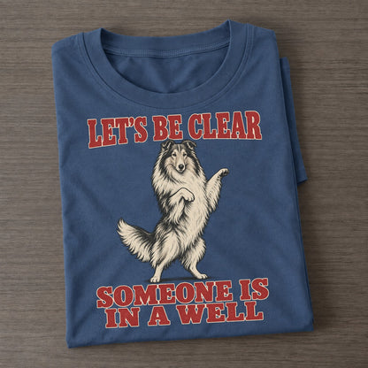 Rough Collie Dog Declarations Classic T-shirt – Twilight Navy