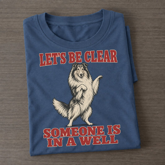 Rough Collie Dog Declarations Classic T-shirt – Twilight Navy
