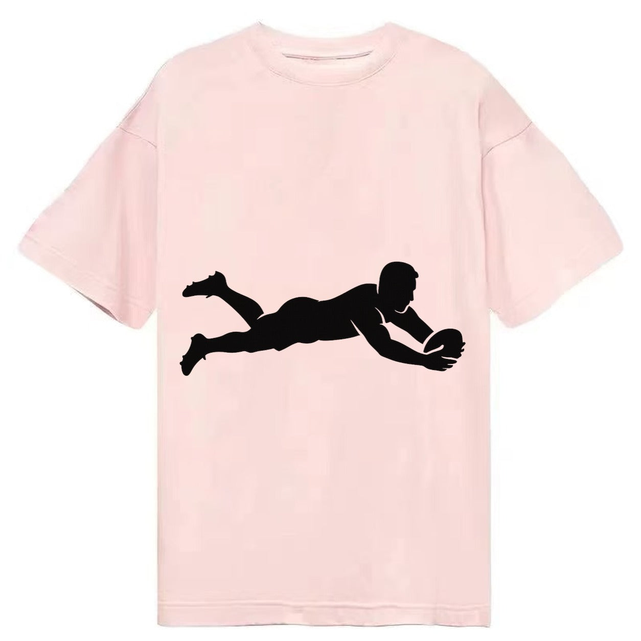 Rugby player diving for try - Classic T-shirt – Pink