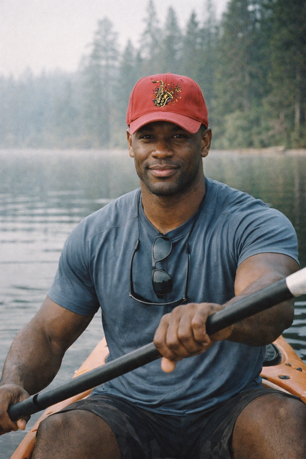 Model wearing Saxophone Baseball Cap