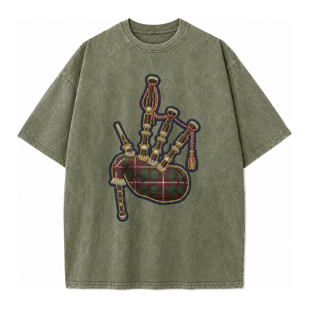 Scottish Thistle  - Vintage T-shirt – Army Green