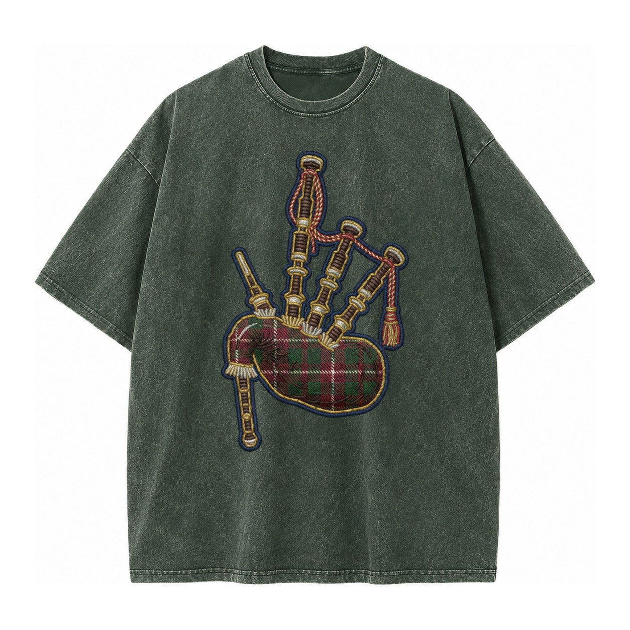 Scottish Thistle  - Vintage T-shirt – Forest Mist(Green)