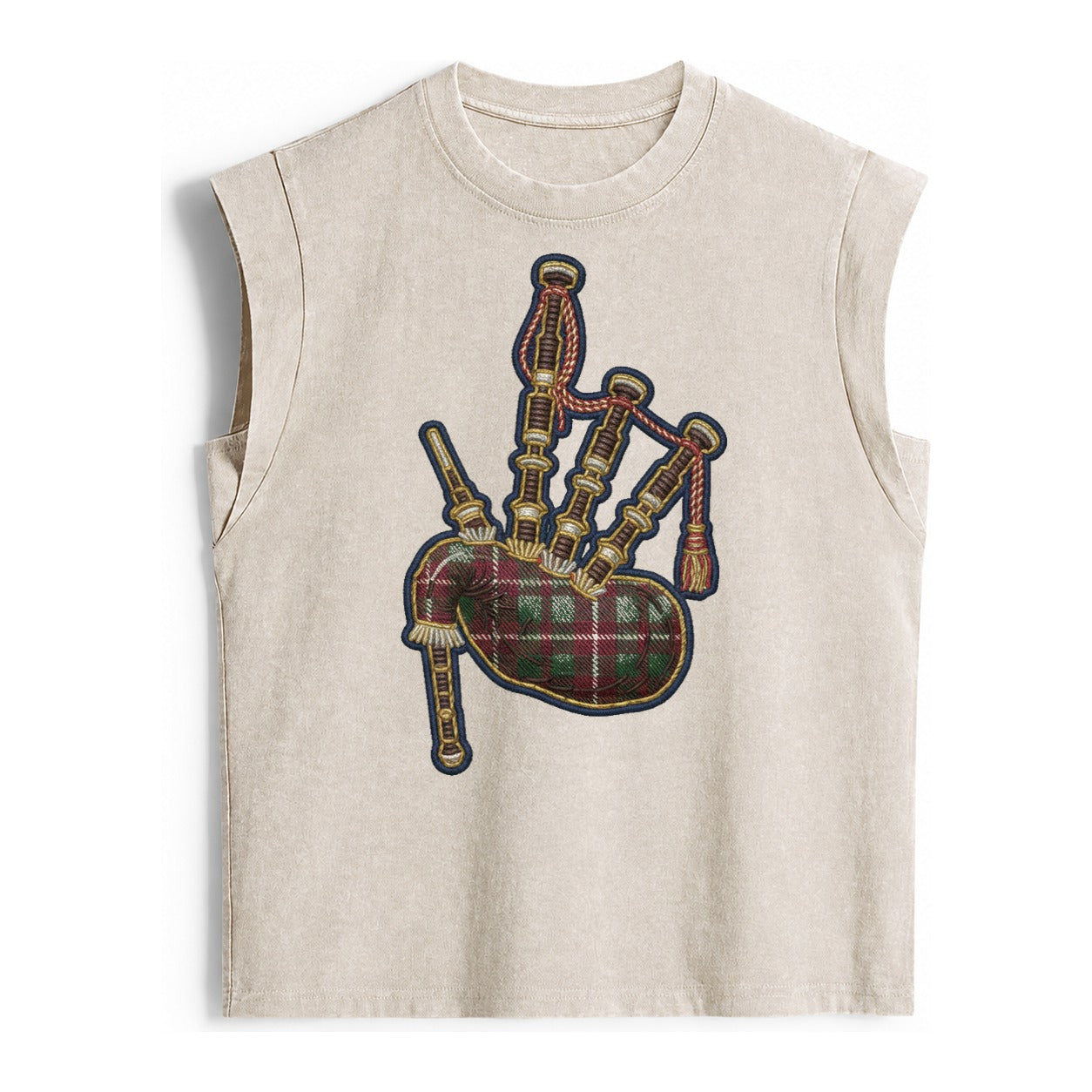 Scottish Thistle  - Vintage Washed Tank – Beige