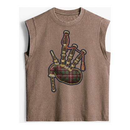 Scottish Thistle  - Vintage Washed Tank – Brown