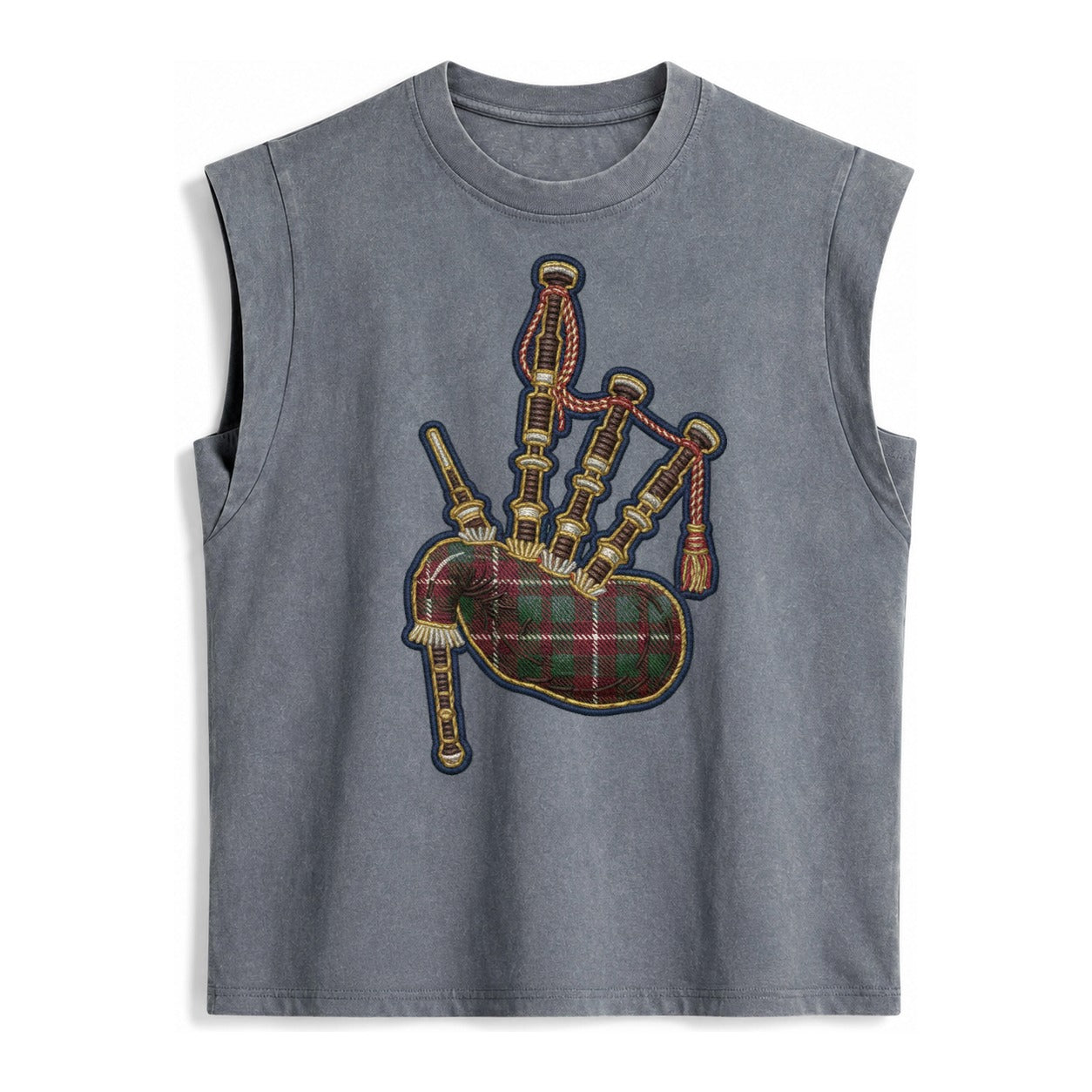 Scottish Thistle  - Vintage Washed Tank – Grey