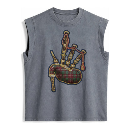 Scottish Thistle  - Vintage Washed Tank – Grey