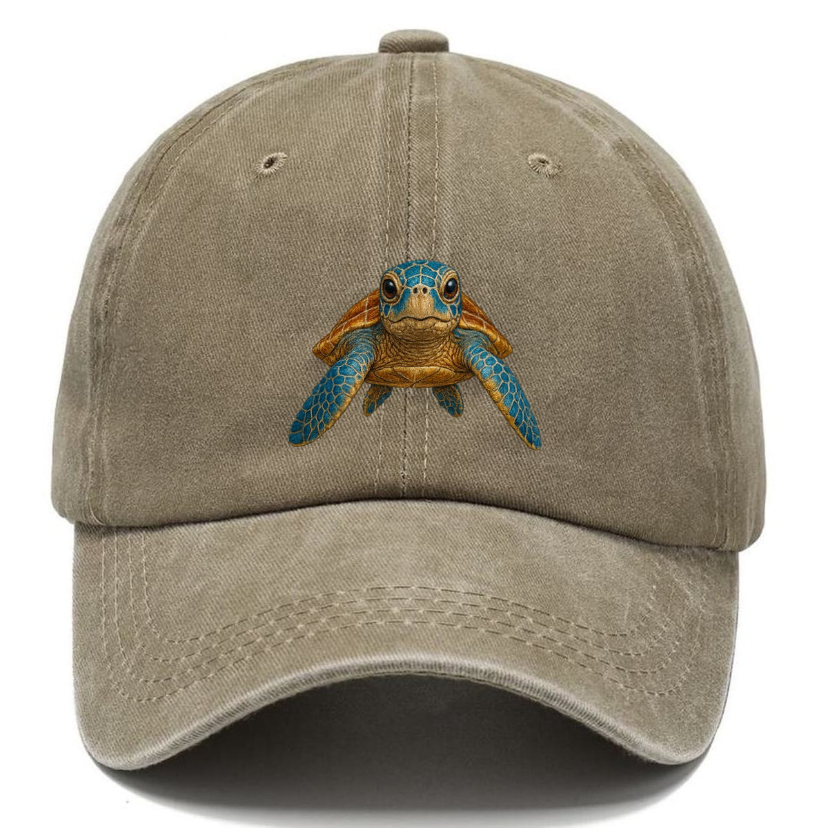 Sea Turtle Ponytail Baseball Cap – Warm Sand