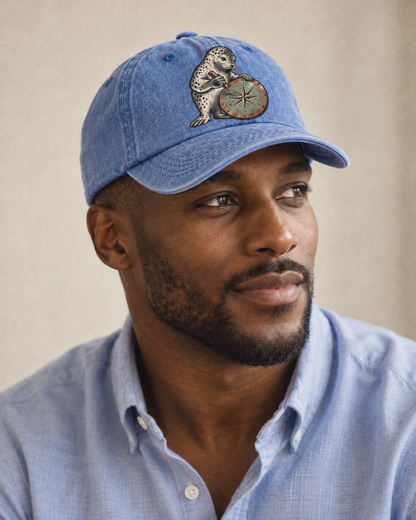 Model wearing the cap