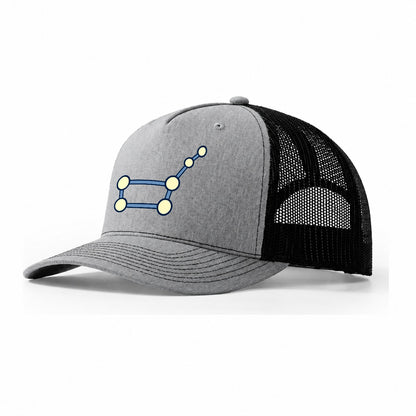 Seven Node Northern Figure Astronomy And Stargazing Trucker Hat – Sport Grey Black