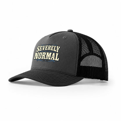 Severely Normal American Wit Trucker Hat – Dark Grey Black