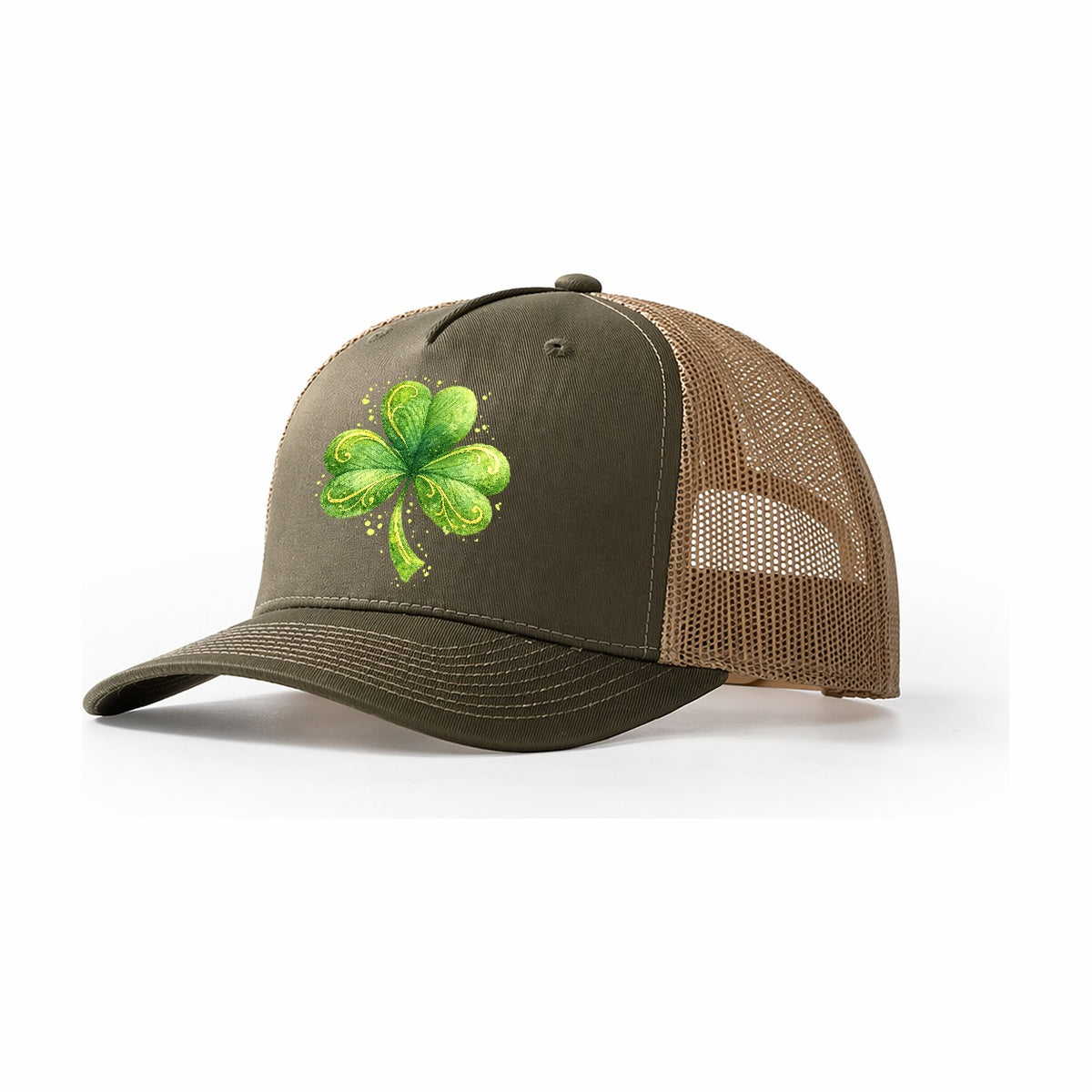 Shamrock Trucker Hat – Olive Khaki