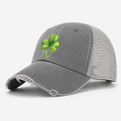 Shamrock Washed Trucker Hat – Grey