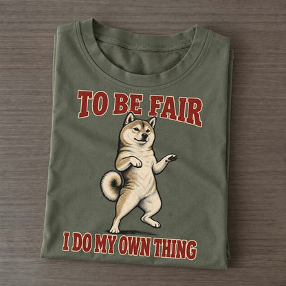 Shiba Inu Dog Declarations Classic T-shirt – Army Green