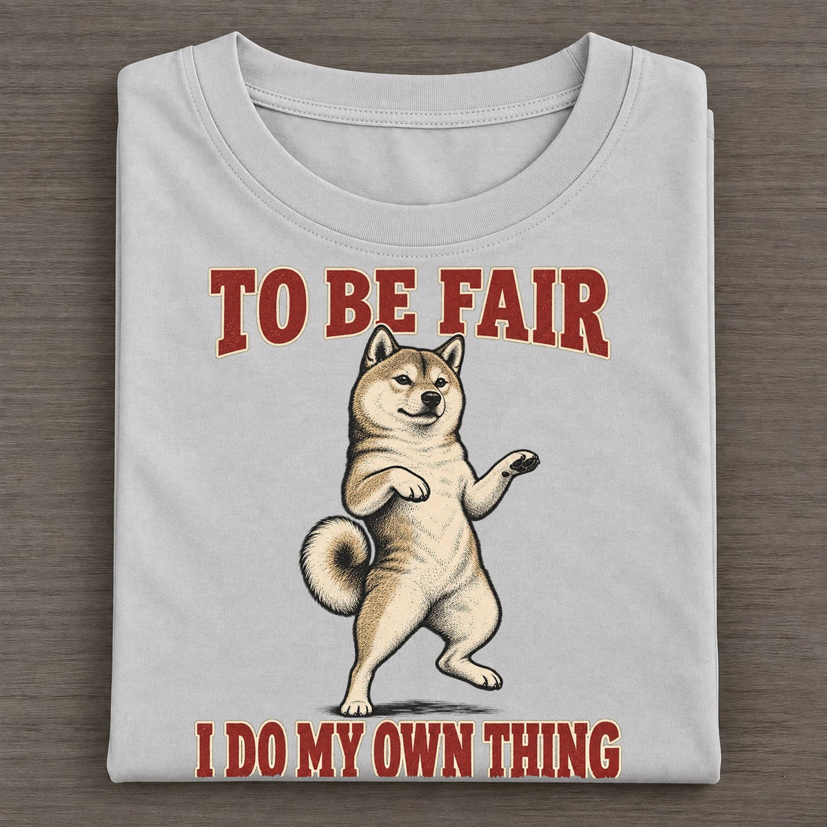 Shiba Inu Dog Declarations Classic T-shirt – Grey
