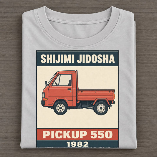 Shijimi Pickup Showa Speed Plates Classic T-shirt – Grey