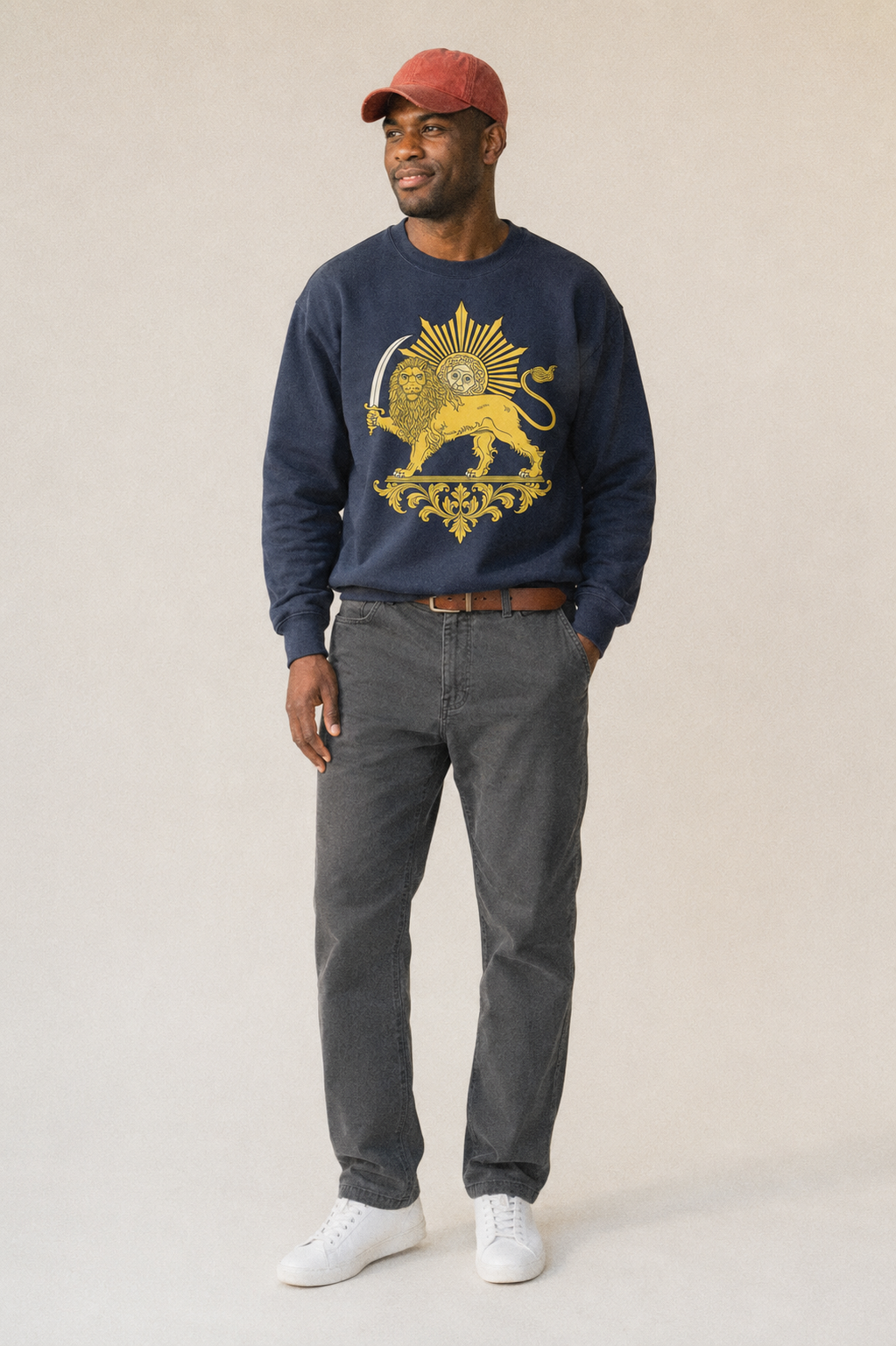 Shir O Khorshid Fleece Sweatshirt – studio model photo