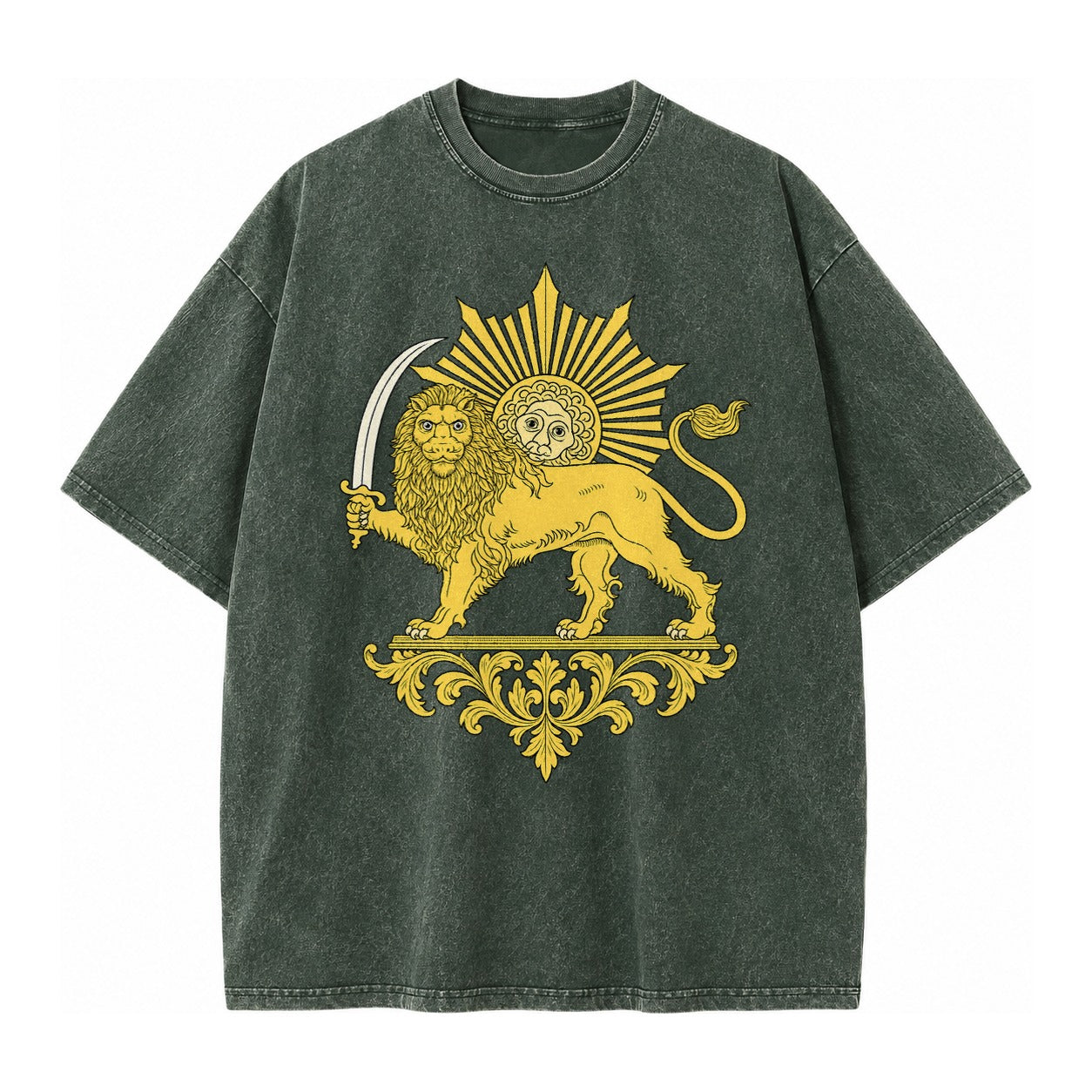 Shir O Khorshid - Vintage T-shirt – Forest Mist(Green)